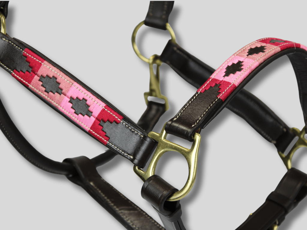 MTB Equestrian - Leren Halster Polo Roze - Halster
