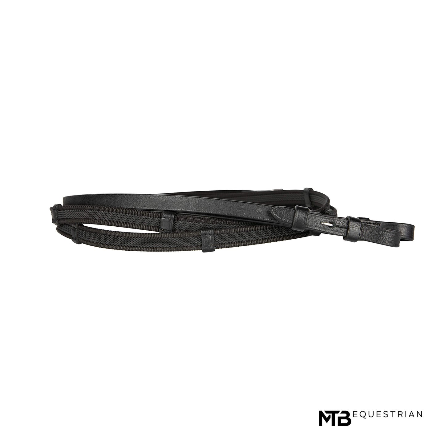 MTB Equestrian - Supergrip Teugels Met Stops Zwart - Teugel