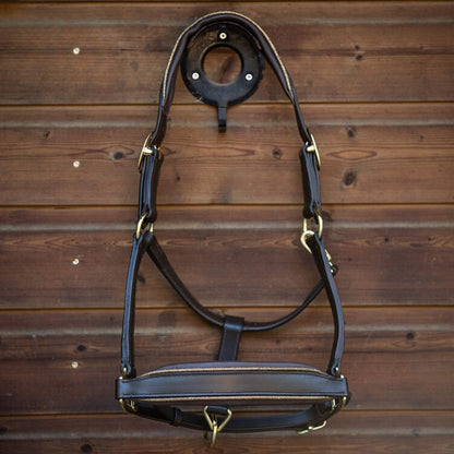 MTB Equestrian - Leren Halster Glitter Goud - Halster