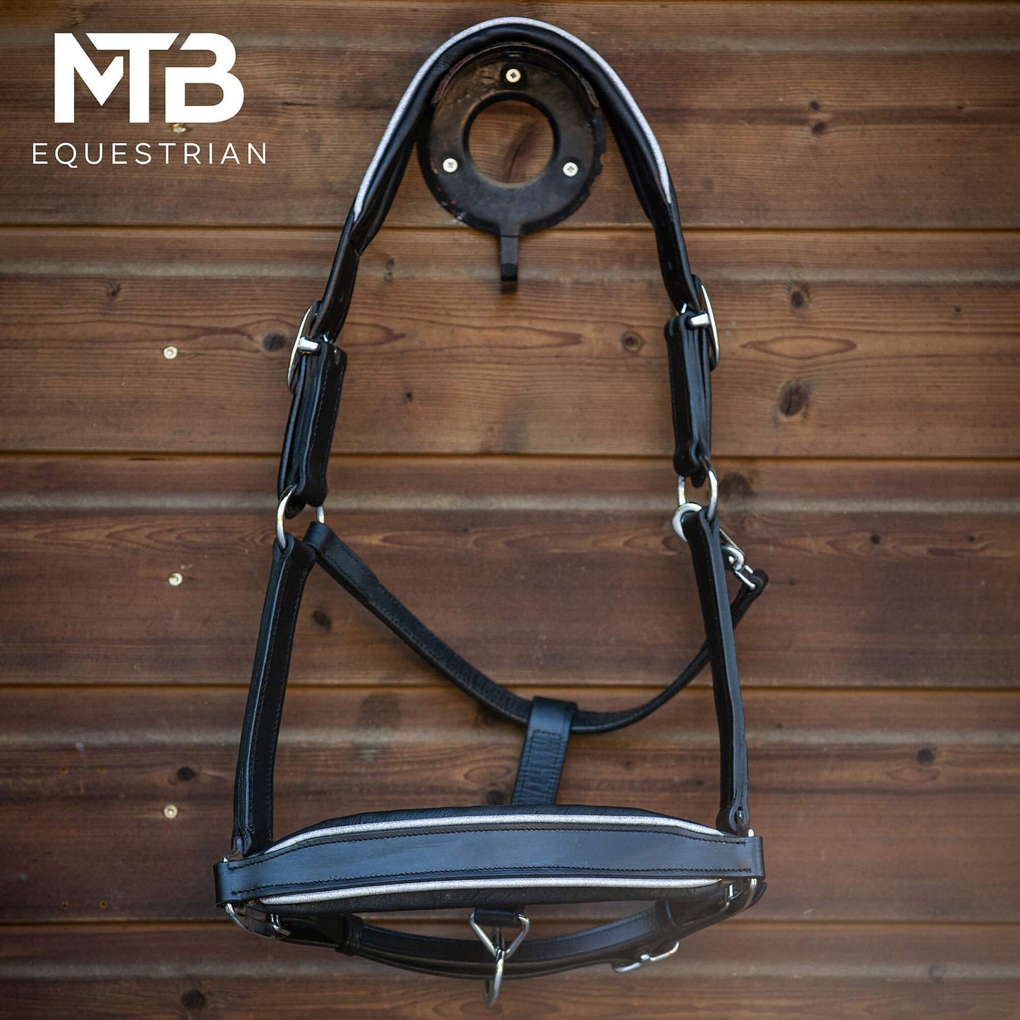 MTB Equestrian - Leren Halster Glitter Zilver - Halster