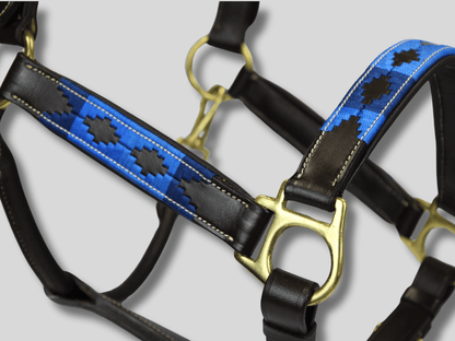 MTB Equestrian - Leren Halster Polo Blauw - Halster