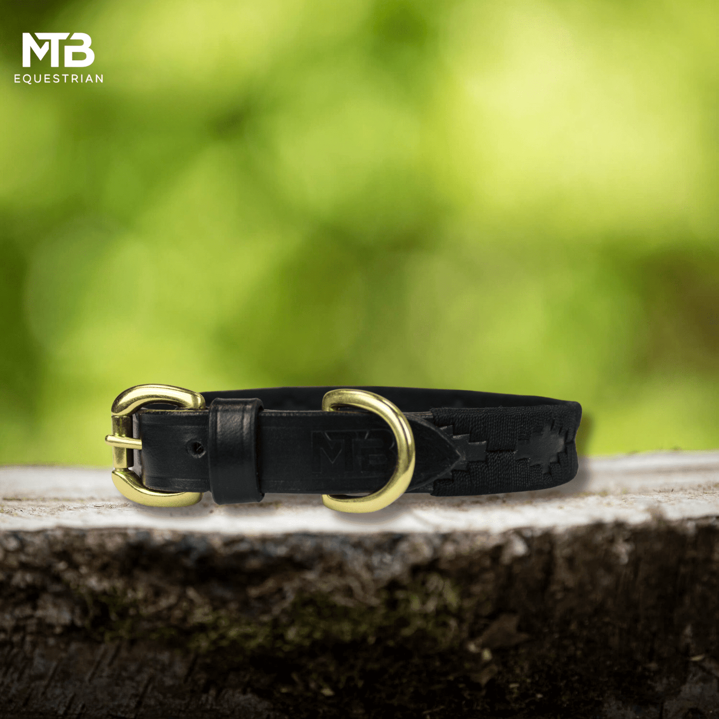 MTB Equestrian - Leren Honden Halsband Polo Zwart - Halsband