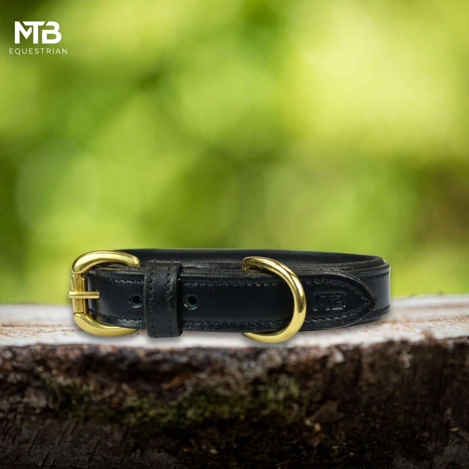 MTB Equestrian - Leren Honden Halsband Zwart - Halsband