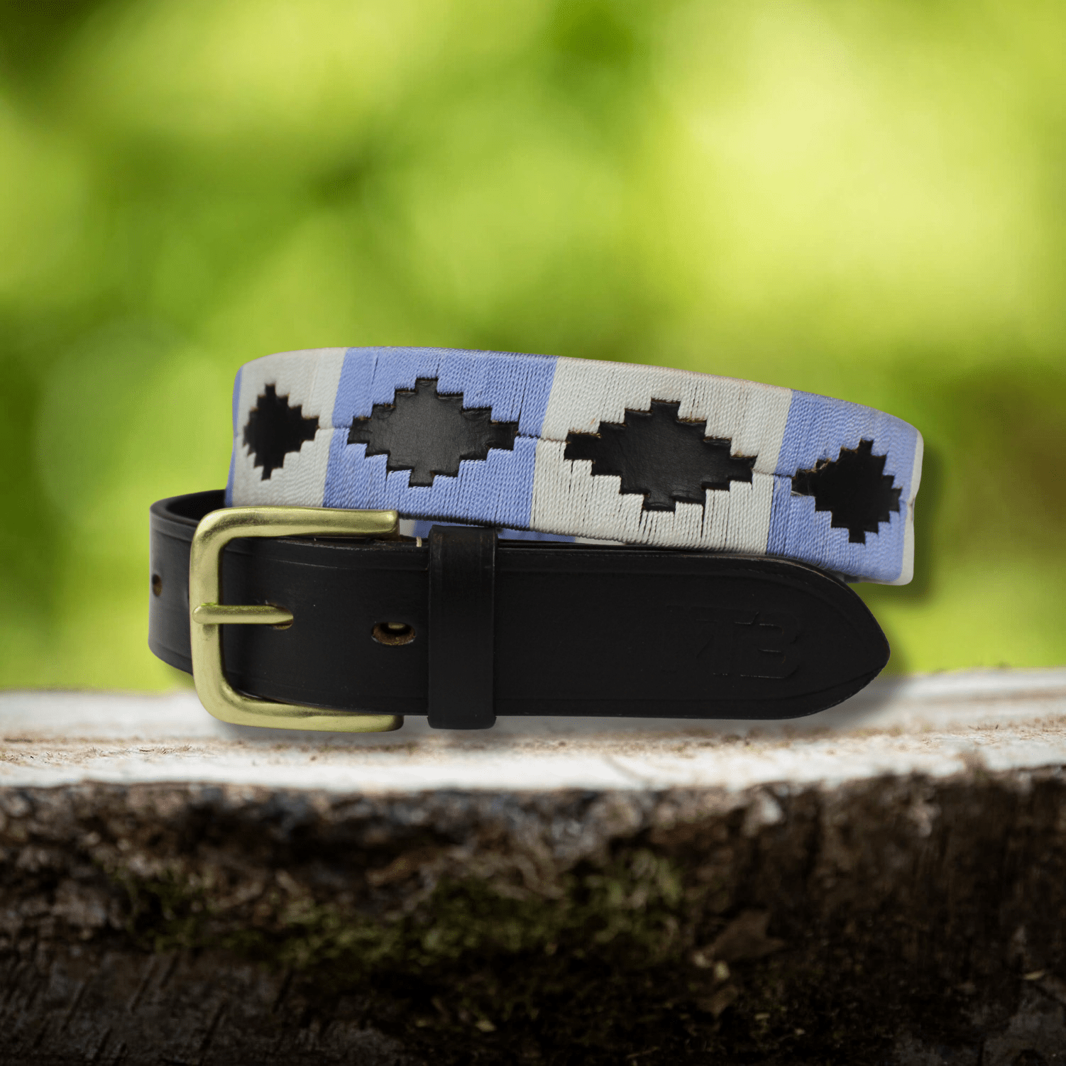 MTB Equestrian - Polo riem Blauw Wit - Riem