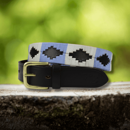 MTB Equestrian - Polo riem Blauw Wit - Riem