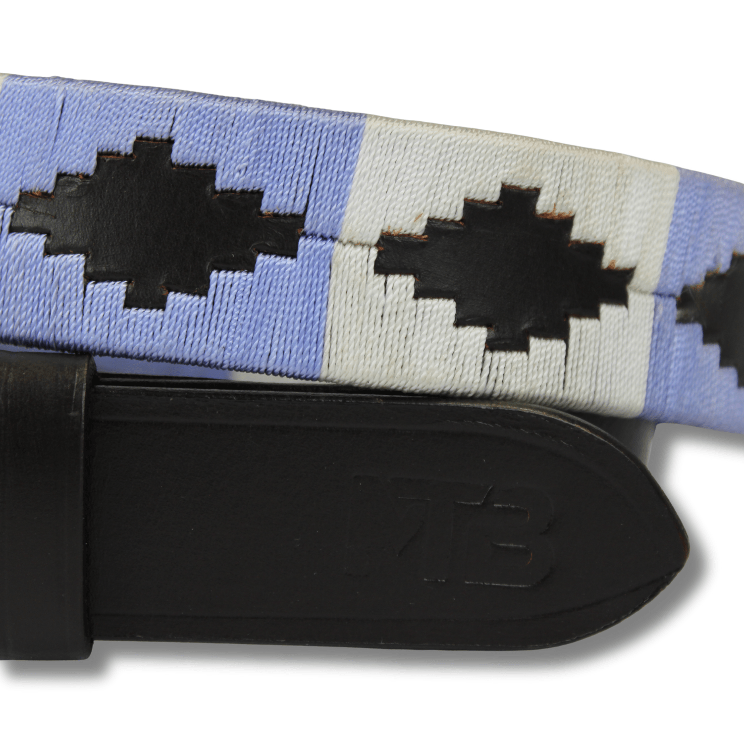 MTB Equestrian - Polo riem Blauw Wit - Riem