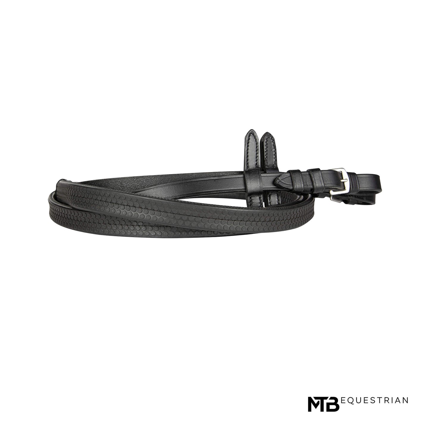 MTB Equestrian - Rubberen Pro Grip Teugels Zwart - Teugel